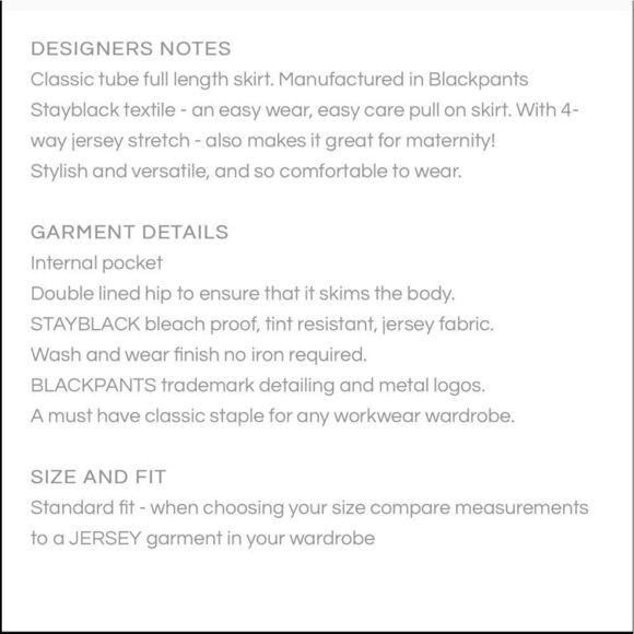 Black Pants The Tube Long skirt US size Small NWT - Picture 13 of 13